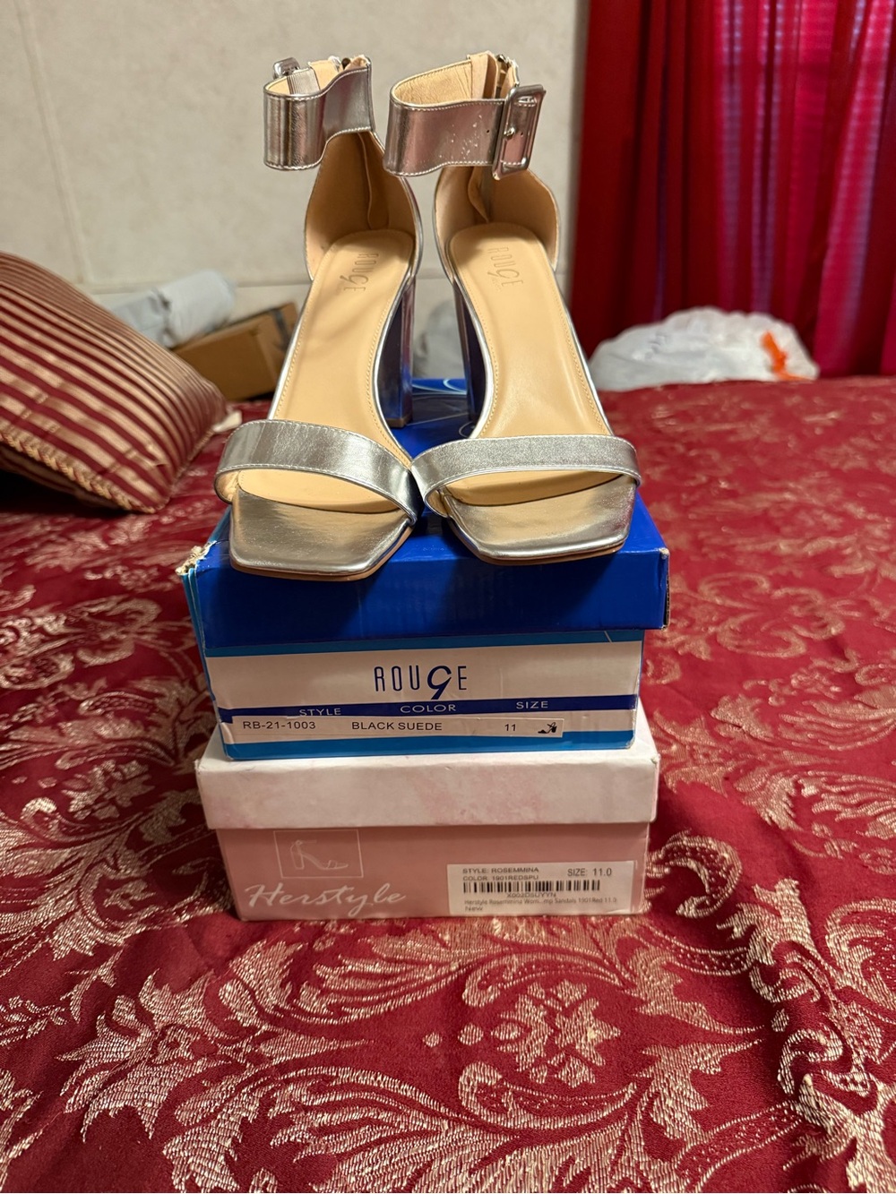3 Pair of Ankle-Strap Heels Shoes - Picture 1 of 16